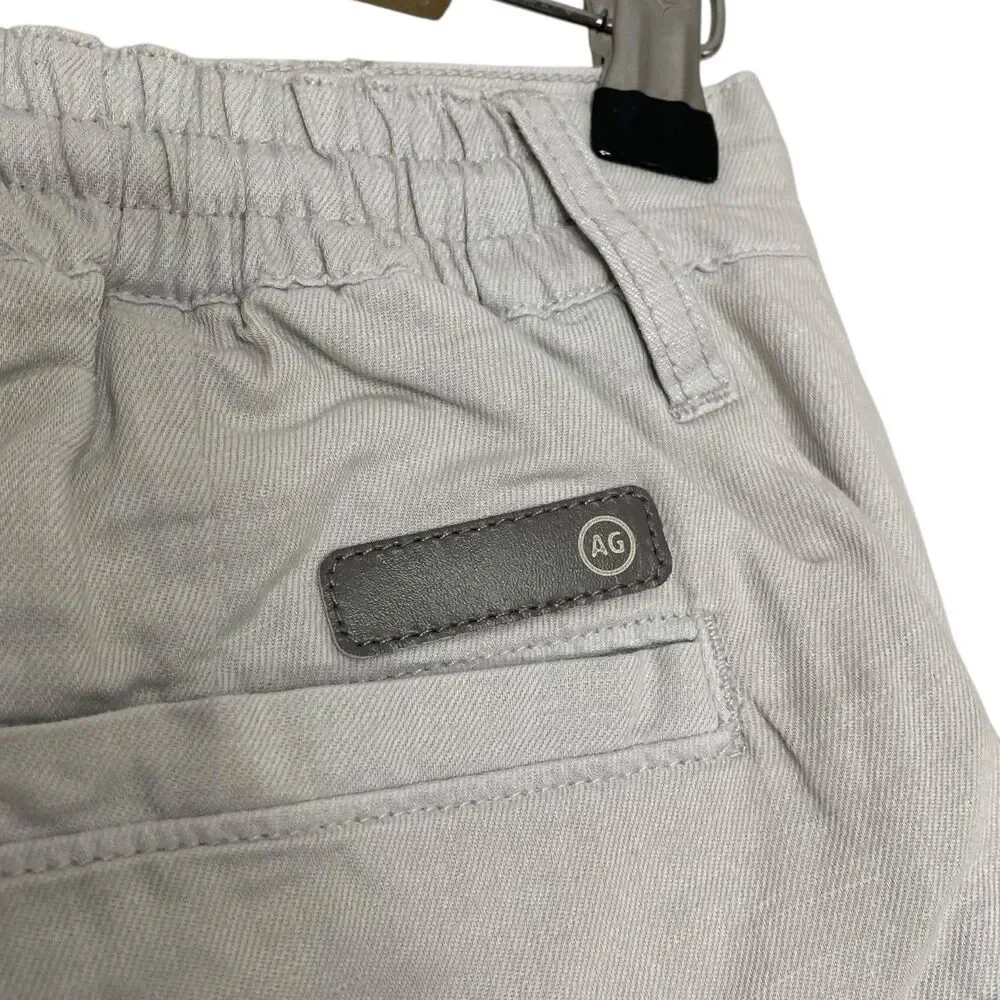 AG Adriano Goldschmied Linen Pants Mens 28 Beige Garreth Jogger Trouser NEW